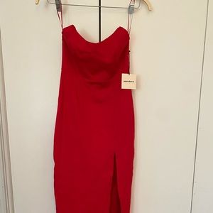 Super down high slit dress